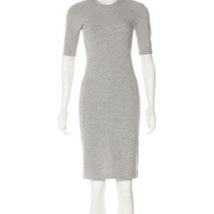 PHILLIP LIM 3.1 LIGHT GRAY BODY CONT T SHIRT DRESS